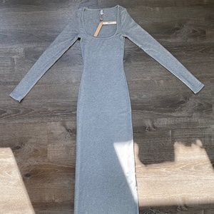 Skims Soft Lounge Long Sleeve Slip Dress